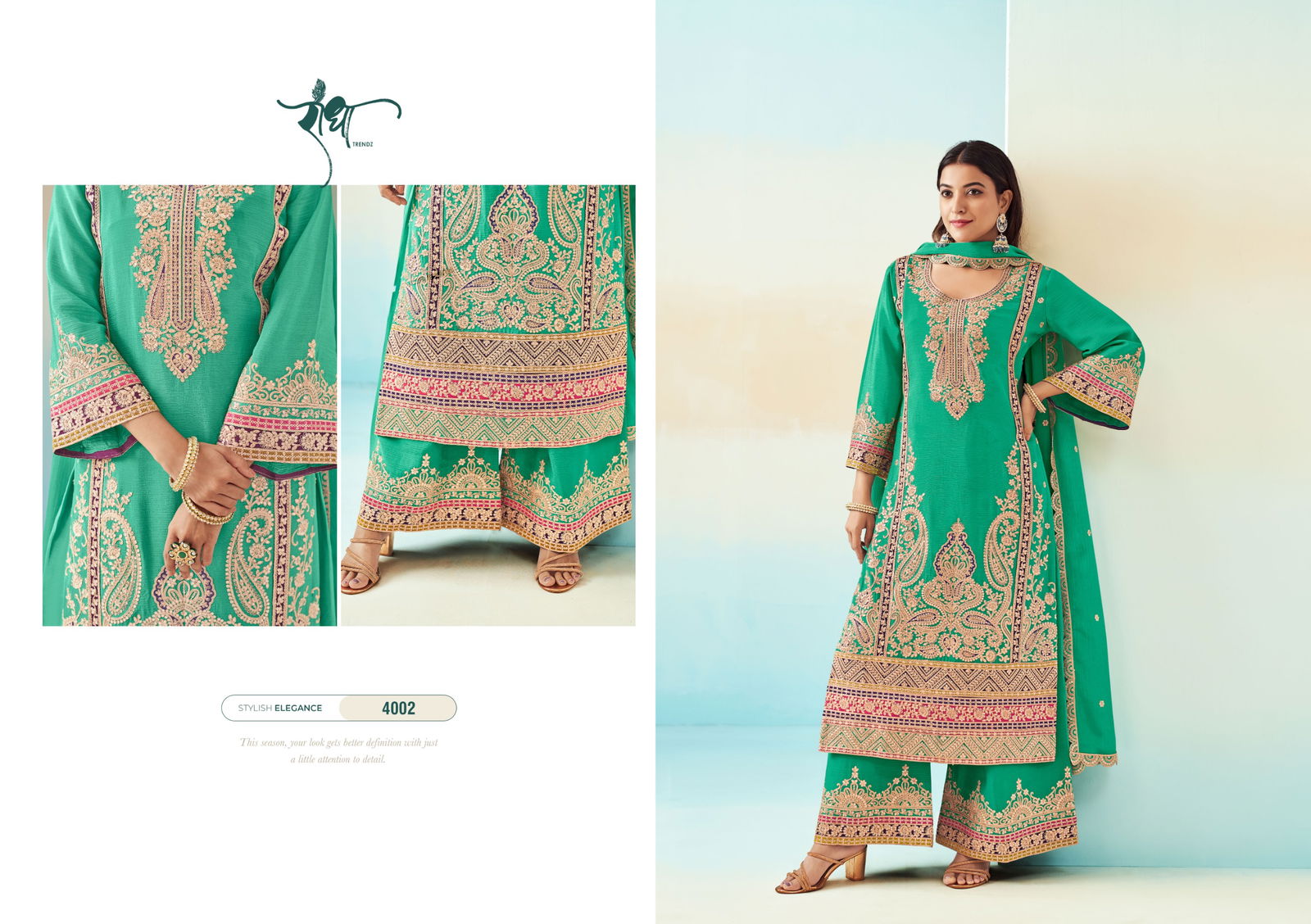 Rashmi Vol 2 Radha Trendz Embroidery Chinon Salwar Kameez Wholesale Market In Surat